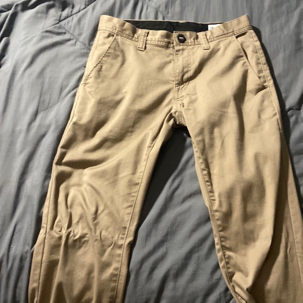 Volcom khaki straight leg